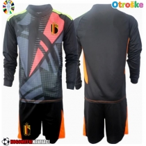 Otroške Nogometnih dresov Belgija Vratar Domači EP 2024 Dolgi rokavi (+ hlače)